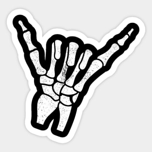 Hang Loose Skeleton Hand Halloween Sticker